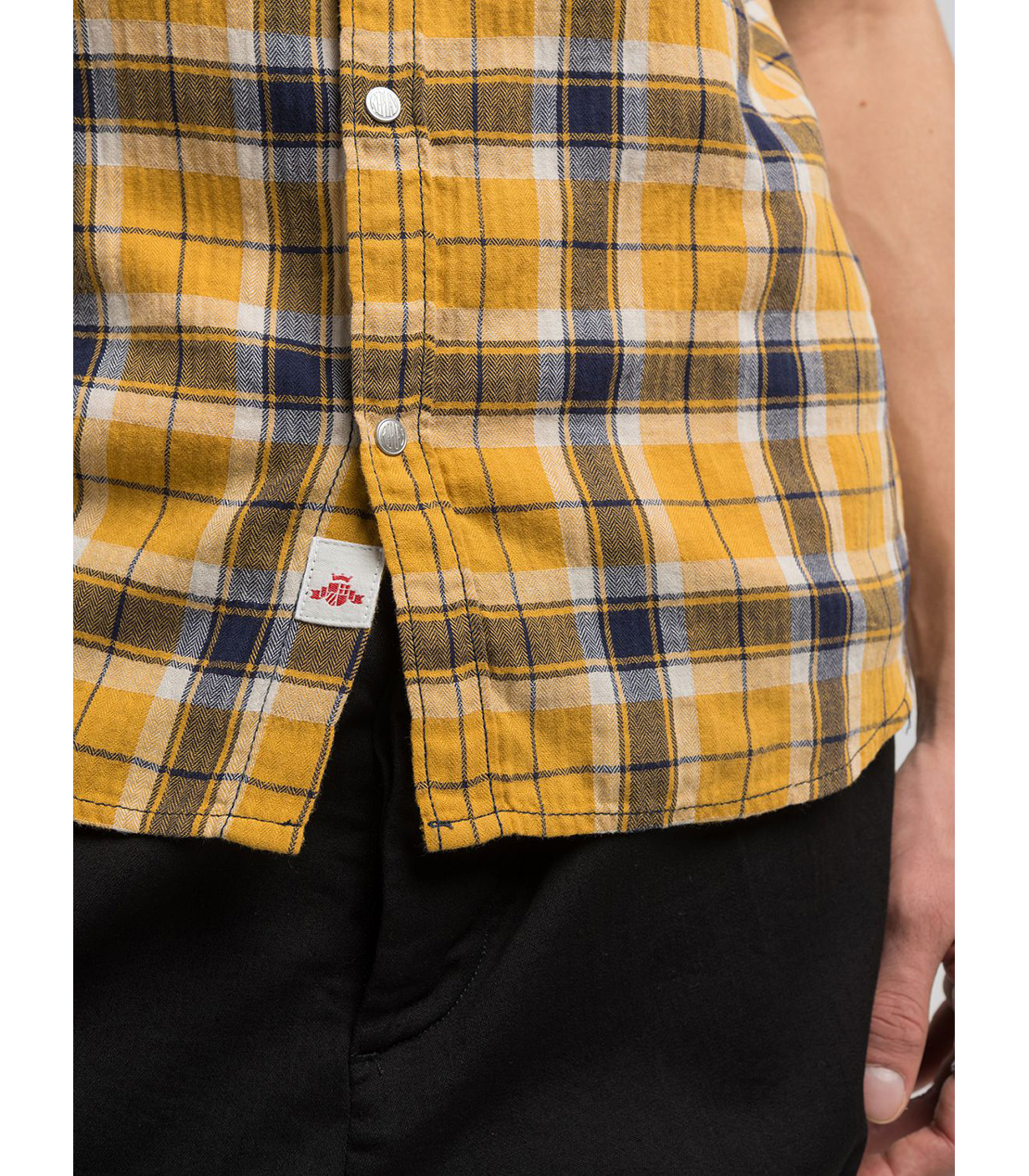 クリンクルチェック半袖シャツ 詳細画像 イエローホワイト 6